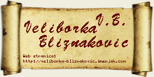 Veliborka Bliznaković vizit kartica